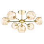 Cohen 7lt Semi Flush Polished Gold Champagne Glass
