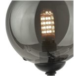 Cohen 1lt Wall Light Matt Black With Smoked Glass - Image 4
