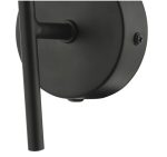 Cohen 1lt Wall Light Matt Black With Smoked Glass - Image 6
