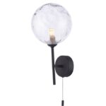 Cohen Wall Light Matt Black Moulded Glass