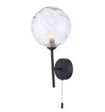 Cohen Wall Light Matt Black Moulded Glass