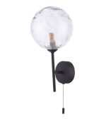 Cohen Wall Light Matt Black Moulded Glass - Image 3