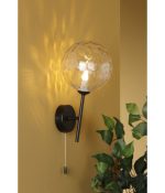Cohen Wall Light Matt Black Moulded Glass - Image 5