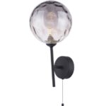 Cohen Wall Light Matt Black Smoked Glass