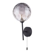 Cohen Wall Light Matt Black Smoked Glass - Image 3