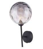 Cohen Wall Light Matt Black Smoked Glass - Image 4
