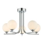 Cradle 5lt Semi Flush Polished Chrome Opal Glass