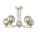 Cradle 5lt Semi Flush Polished Chrome Smoked Glass