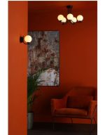 Cradle 5lt Semi Flush Matt Black Opal Glass - Image 5