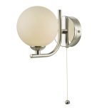 Cradle 1lt Wall Light Polished Chrome Opal Glass - Image 3
