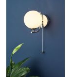 Cradle 1lt Wall Light Polished Chrome Opal Glass - Image 4