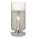 Deena Touch Table Lamp Polished Chrome Crackle Glass