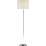 Delta Floor Lamp Polished Chrome With Shade