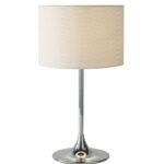 Delta Table Lamp Polished Chrome With Shade
