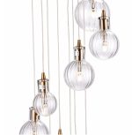 Dita 10lt Cluster Pendant Brass & Glass - Image 3