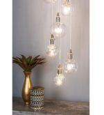 Dita 10lt Cluster Pendant Brass & Glass - Image 4