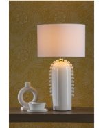 Dolce Table Lamp White Ceramic With Shade - Image 4