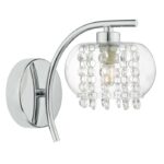 Elma Wall Light Polished Chrome & Glass