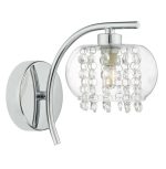 Elma Wall Light Polished Chrome & Glass