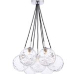 Elpis 7lt Cluster Pendant Polished Chrome Moulded Glass