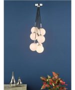 Elpis 7lt Cluster Pendant Polished Chrome Opal Glass - Image 7