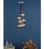 Elpis 7lt Cluster Pendant Polished Chrome Smoked Glass - Image 7