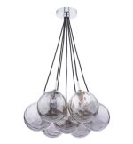 Elpis 7lt Cluster Pendant Polished Chrome Smoked Glass - Image 3