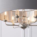Highclere 6lt Pendant Polished Chrome & Charcoal Shades - Image 3