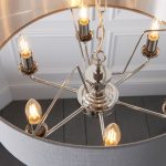 Highclere 6lt Pendant Polished Chrome & Charcoal Shades - Image 4