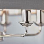 Highclere 6lt Pendant Polished Chrome & Charcoal Shades - Image 6