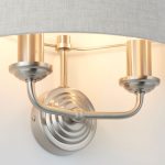 Highclere 2lt Wall Brushed Chrome & Natural Shade - Image 6