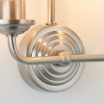 Highclere 2lt Wall Brushed Chrome & Natural Shade - Image 7