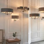 Highclere 2lt Wall Polished Chrome & Charcoal - Image 3