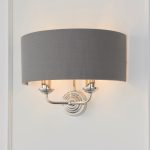 Highclere 2lt Wall Polished Chrome & Charcoal - Image 4