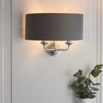 Highclere 2lt Wall Polished Chrome & Charcoal - Image 5