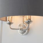 Highclere 2lt Wall Polished Chrome & Charcoal - Image 6