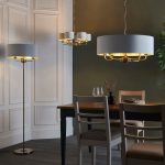 Highclere 8lt Pendant Antique Brass & White Shade - Image 5