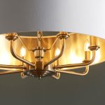Highclere 8lt Pendant Antique Brass & White Shade - Image 6