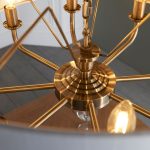 Highclere 8lt Pendant Antique Brass & White Shade - Image 7
