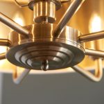 Highclere 8lt Pendant Antique Brass & White Shade - Image 8