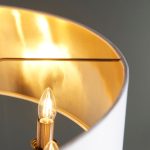 Highclere 8lt Pendant Antique Brass & White Shade - Image 9