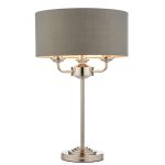 Highclere 3lt Table Polished Chrome & Charcoal Shade