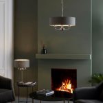 Highclere 3lt Table Polished Chrome & Charcoal Shade - Image 4