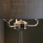 Highclere 3lt Table Polished Chrome & Charcoal Shade - Image 5