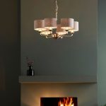 Highclere 6lt Pendant Brushed Chrome & Natural Shades - Image 5