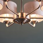 Highclere 6lt Pendant Brushed Chrome & Natural Shades - Image 8
