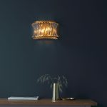 Brushed Warm Brass 2lt Wall With Concave Clear Glass - Image 3