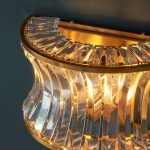 Brushed Warm Brass 2lt Wall With Concave Clear Glass - Image 4