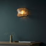 Brushed Warm Brass 2lt Wall With Concave Clear Glass - Image 6