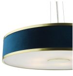 Alvaro 6lt Pendant Brushed Brass With Blue Shade - Image 2